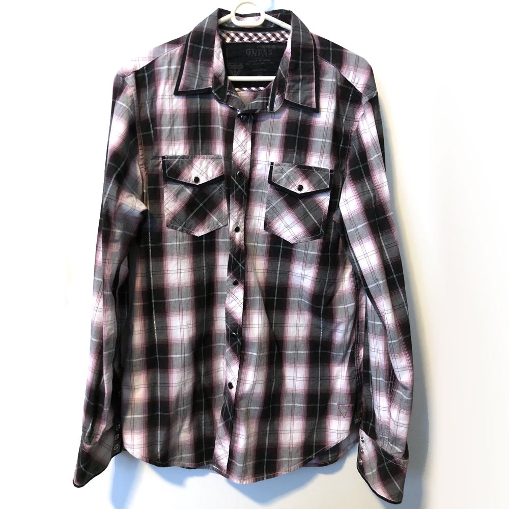Men’s Guess Shirt - Plaid Western